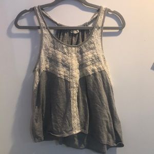 Gray Flowy Tank Top